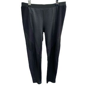 BCBGMaxAzria Faux Leather Black Panel Ankle High Rise Legging Pants sz S